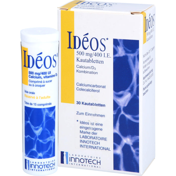 Ideos 500 mg / 400 I.E. kohlpharma Kautabletten, 30 St. Tabletten