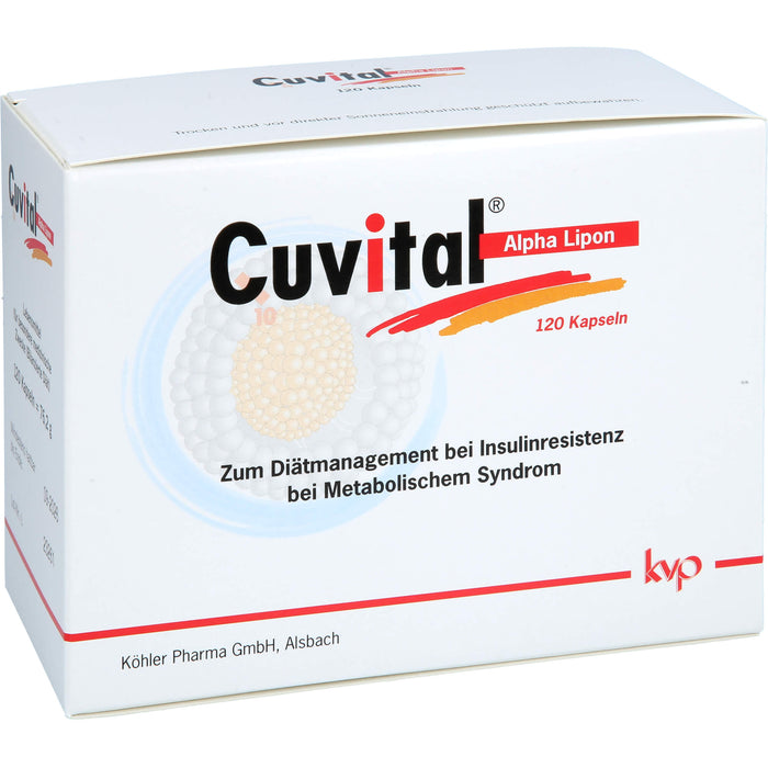 Cuvital Alpha Lipon Kapseln zur diätetischen Behandlung von Insulinresistenz bei metabolischem Syndrom, 120 St. Kapseln