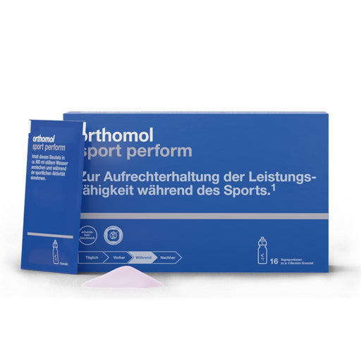 Orthomol Sport perform - Elektrolyte für Leistungsfähigkeit während des Sports - mit Vitamin B12, Magnesium und Calcium, 16 St. Tagesportionen