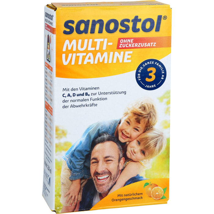 sanostol Multi-Vitamine ohne Zuckerzusatz Saft, 230 ml Lösung