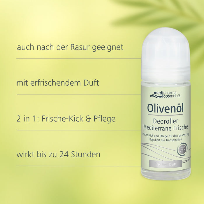 Medipharma Cosmetics Olivenöl Deoroller mediterrane Frische, 50 ml Roll-On