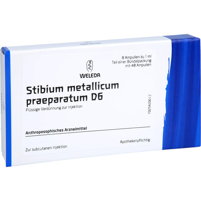WELEDA Stibium metallicum praeparatum D6 flüssige Verdünnung, 48 ml Lösung