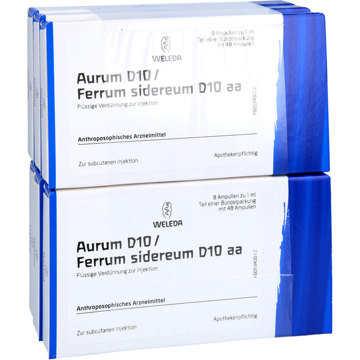 Aurum D10/Ferrum sidereum D10 Weleda Amp., 48X1 ml AMP