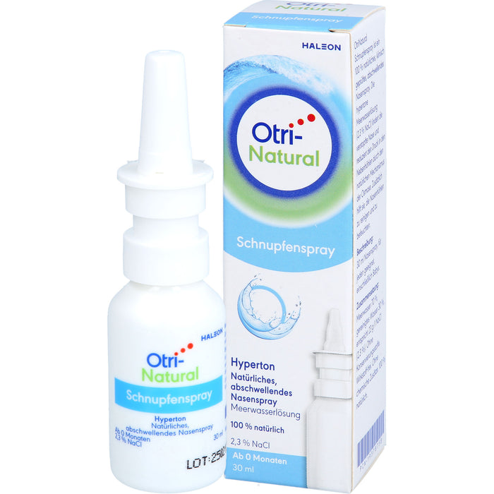 OtriNatural Schnupfenspray hypertones natürliches abschwellendes Meerwasserspray, 30 ml Lösung