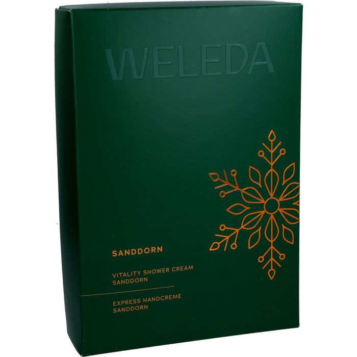WELEDA Geschenkset Sanddorn mit Vitality Shower Cream Sanddorn und Express Handcreme Sanddorn, 250 ml Creme