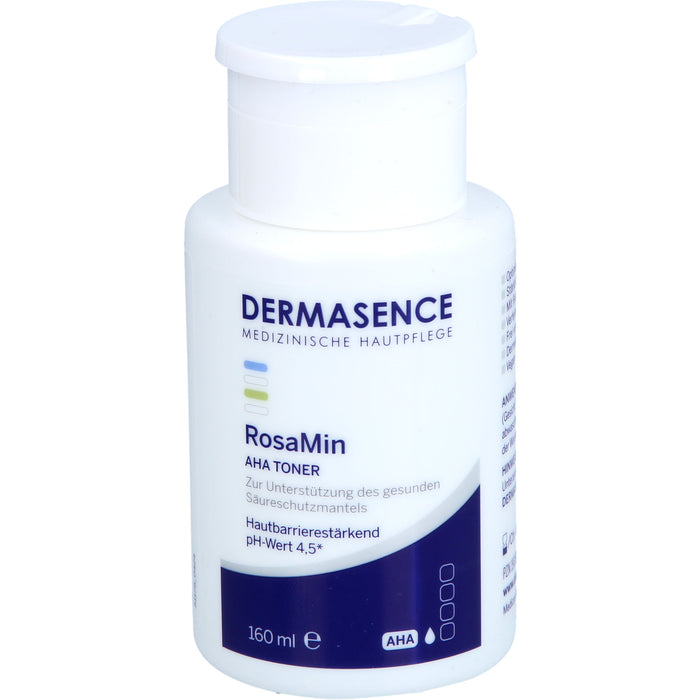 DERMASENCE RosaMin AHA Toner zur Unterstützung des gesunden Säureschutzmantels, 160 ml Lösung
