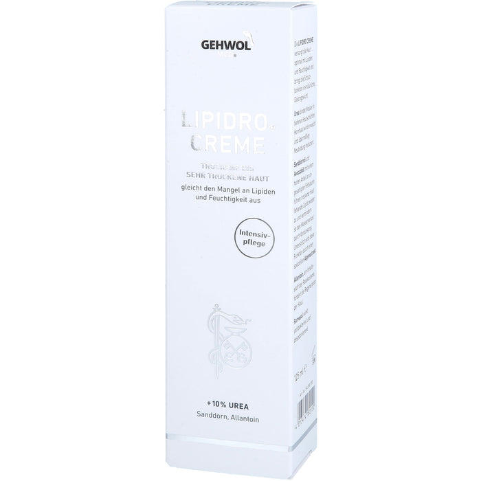 GEHWOL med Lipidro Creme für trockene bis sehr trockene Haut, 125 ml Creme