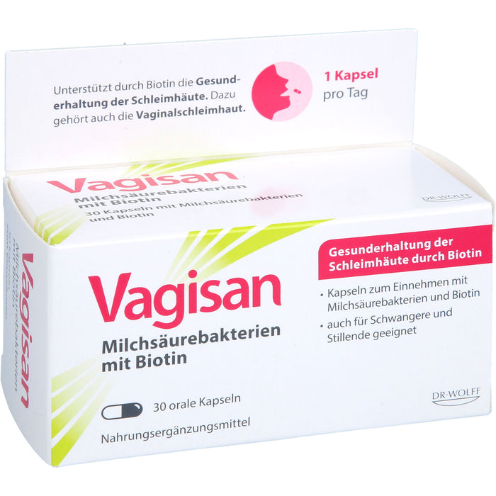 Vagisan Milchsäurebakterien mit Biotin Kapseln, 30 St. Kapseln