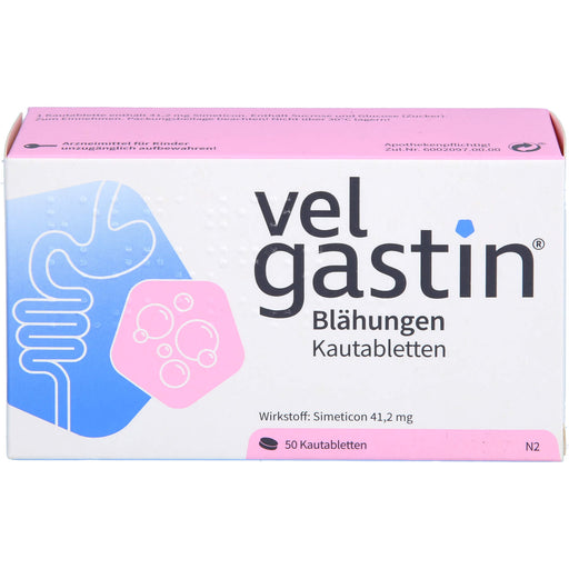 Velgastin Kautabletten bei Blähungen, 50 St. Kautabletten