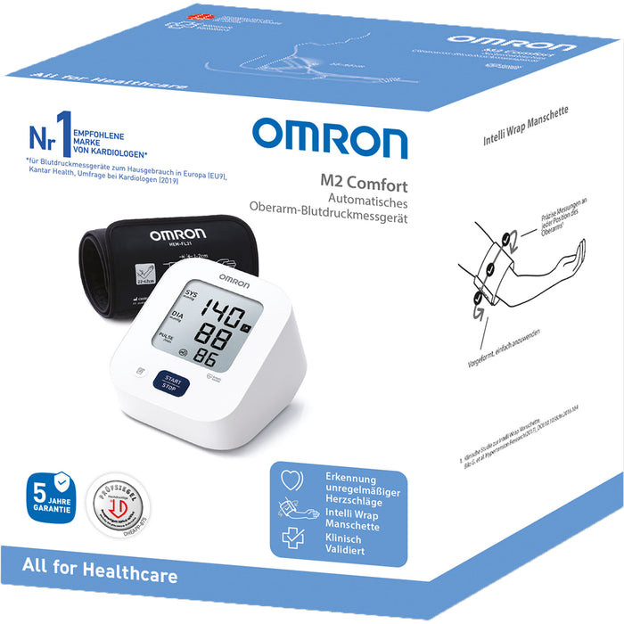OMRON M2 Comfort Oberarm Blutdruckmessgerät, 1 St. Blutdruckmessgerät