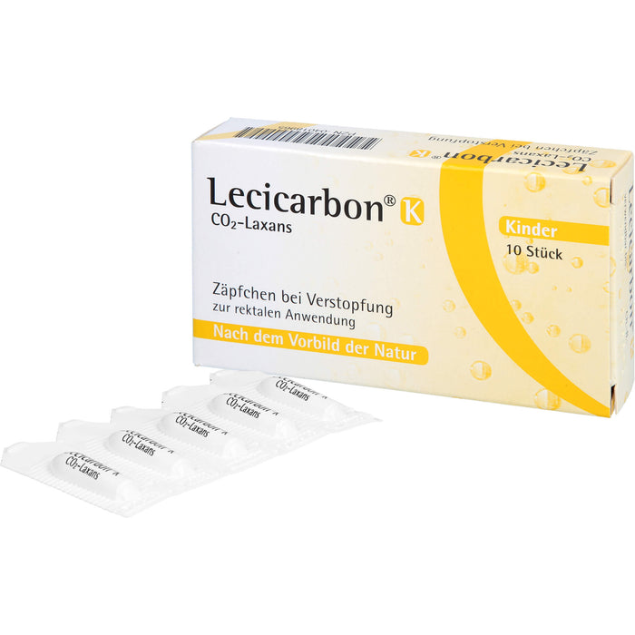 Lecicarbon  K CO2-Laxans (Kinderzäpfchen), 10 St. Zäpfchen