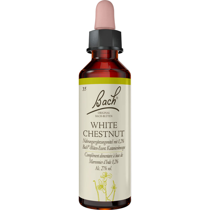 Bach Original Bach-Blüten Nr. 35 White Chestnut Weiße Kastanie Tropfen, 20 ml Lösung