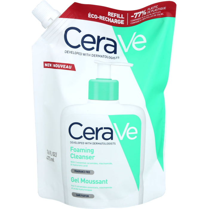 CeraVe schäumendes Reinigungsgel für normale bis fettige Haut Nachfüllpack, 473 ml Gel