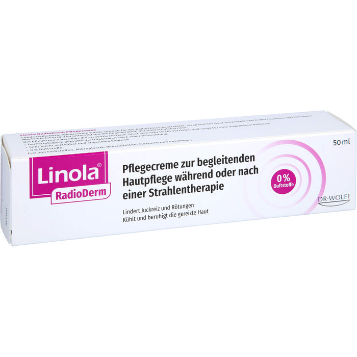 Linola RadioDerm Pflegecreme zur begleitenden Hautpflege während oder nach einer Strahlentherapie, 50 ml Creme