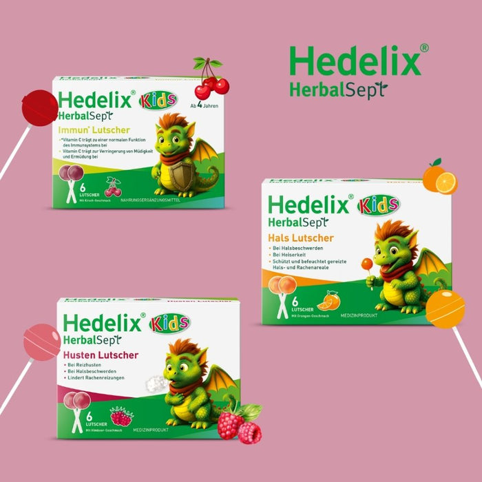 Hedelix HerbalSept Husten Lutscher Kids, 6 St. Lutscher