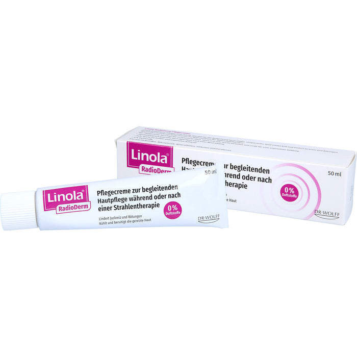 Linola RadioDerm Pflegecreme zur begleitenden Hautpflege während oder nach einer Strahlentherapie, 50 ml Creme