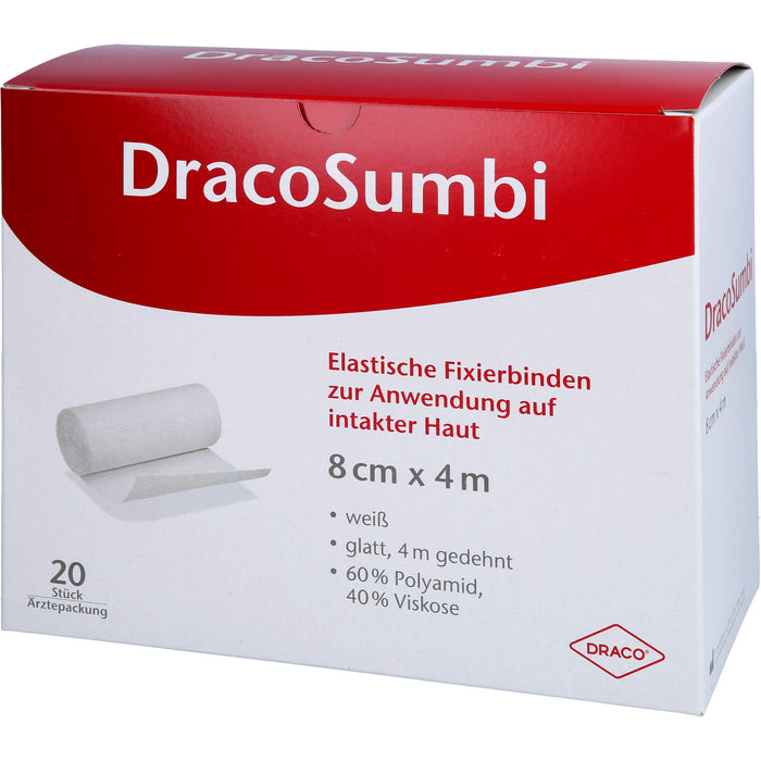 DracoSumbi elastische Fixierbinden 8 cm x 4 m, 20 St. Binde