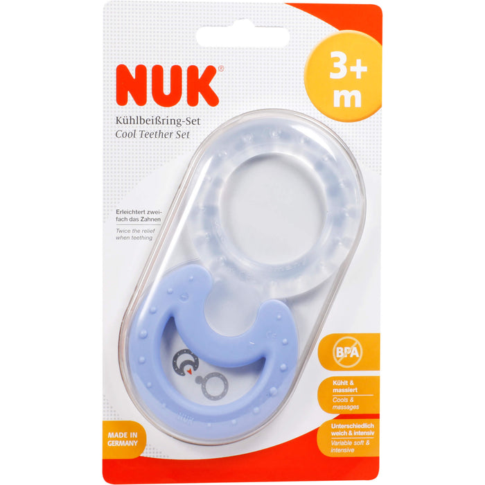 Nuk Kuehlbeissring Set Bli, 2 St 