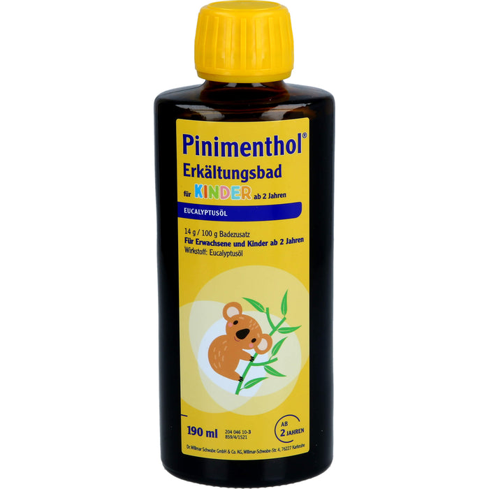 Pinimenthol Eucalyptusöl Erkältungsbad für Kinder ab 2, 190 ml Badezusatz