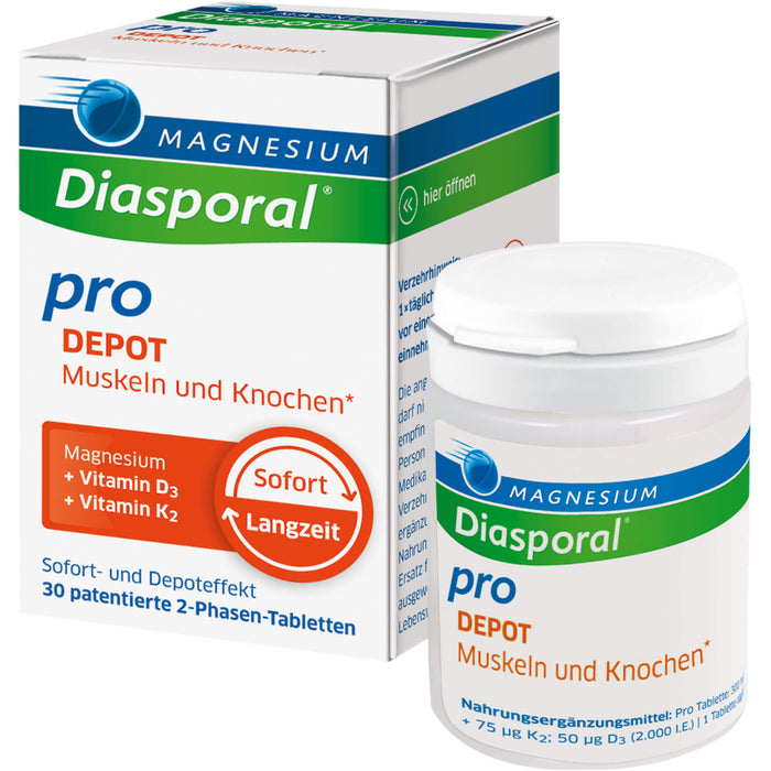 Magnesium-Diasporal Pro Depot Tabletten für Muskeln und Knochen, 30 St. Tabletten