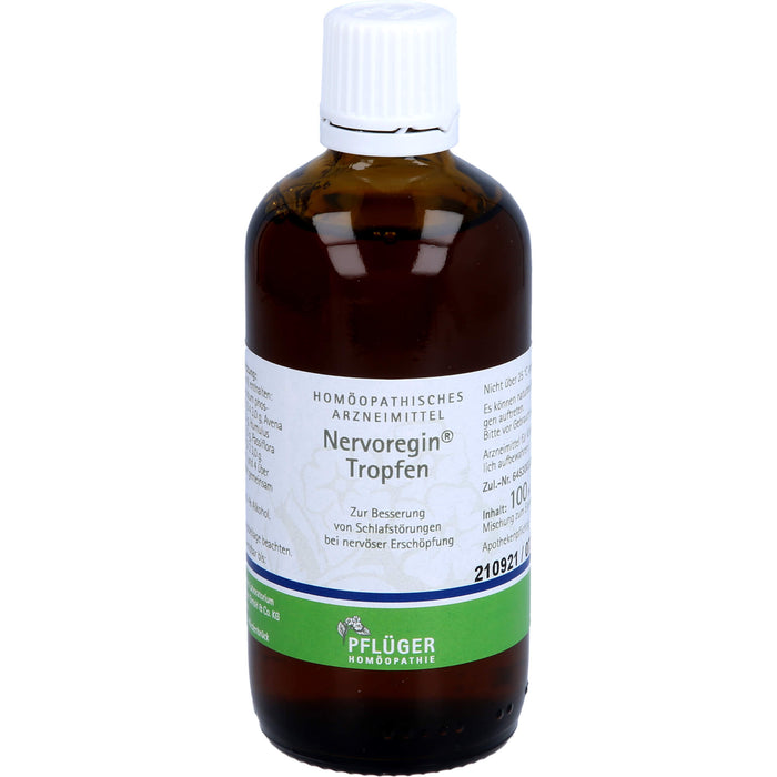Pflüger Nervoregin Tropfen zur Besserung von Schlafstörungen bei nervöser Erschöpfung, 100 ml Lösung