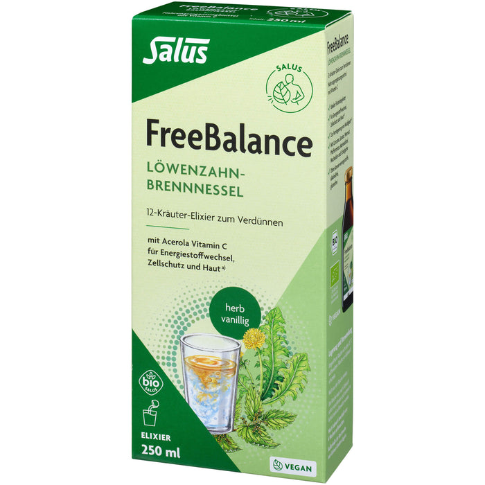 Salus FreeBalance Löwenzahn-Brennnessel 12-Kräuter-Elixier, 250 ml Lösung