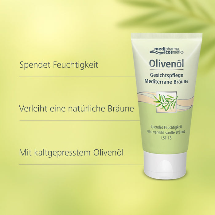 Medipharma Cosmetics Olivenöl Gesichtspflege mediterrane Bräune, 50 ml Creme