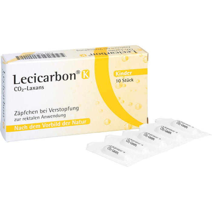 Lecicarbon  K CO2-Laxans (Kinderzäpfchen), 10 St. Zäpfchen