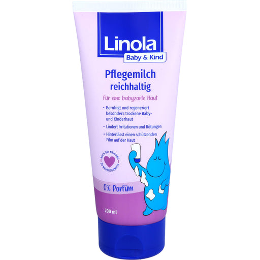Linola Baby & Kind Pflegemilch reichhaltig für eine babyzarte Haut, 200 ml Lotion