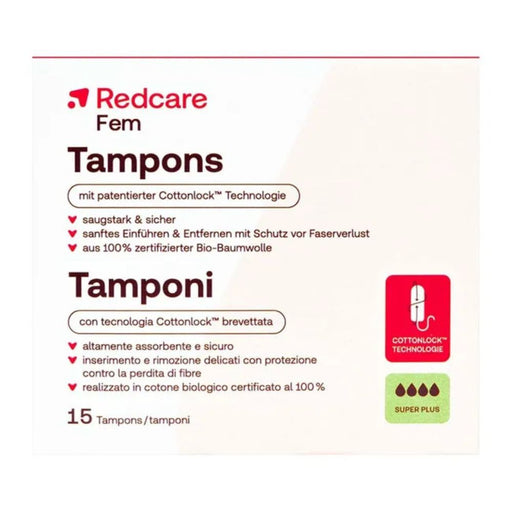 Redcare Fem Tampons Super Plus saugstark & sicher, 15 St. Tampons