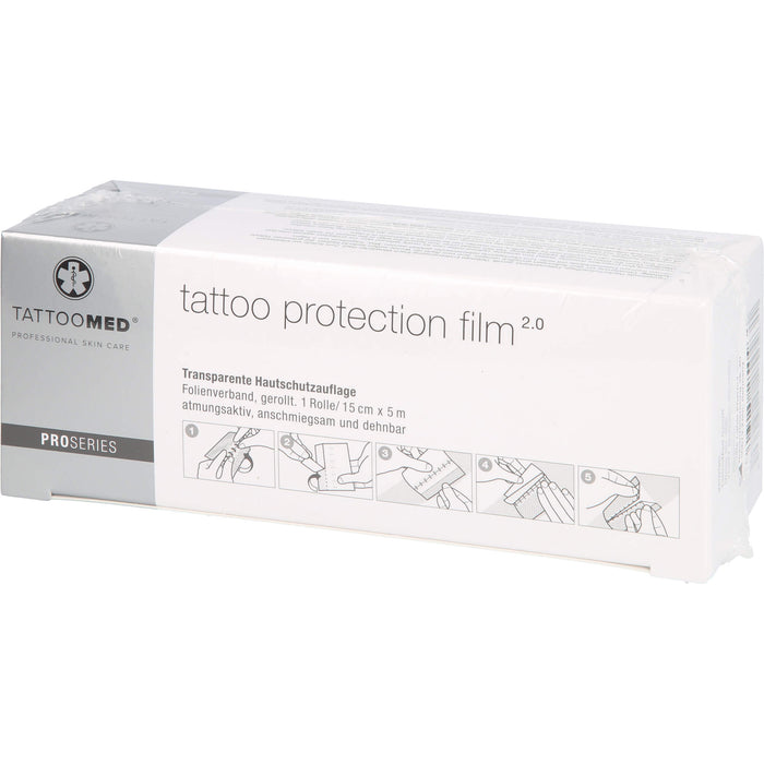TattooMed tattoo protection film - 2,0 - 15 cm x 5m, 1 St. Packung