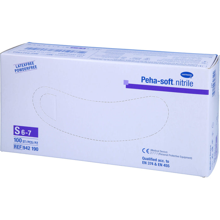 Peha-soft nitrile Untersuch.handsch. S unst.pudfr., 100 St HAS