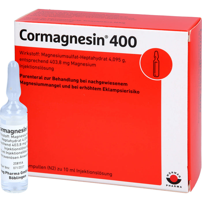 WÖRWAG Cormagnesin 400 Injektionslösung, 10 ml Ampullen
