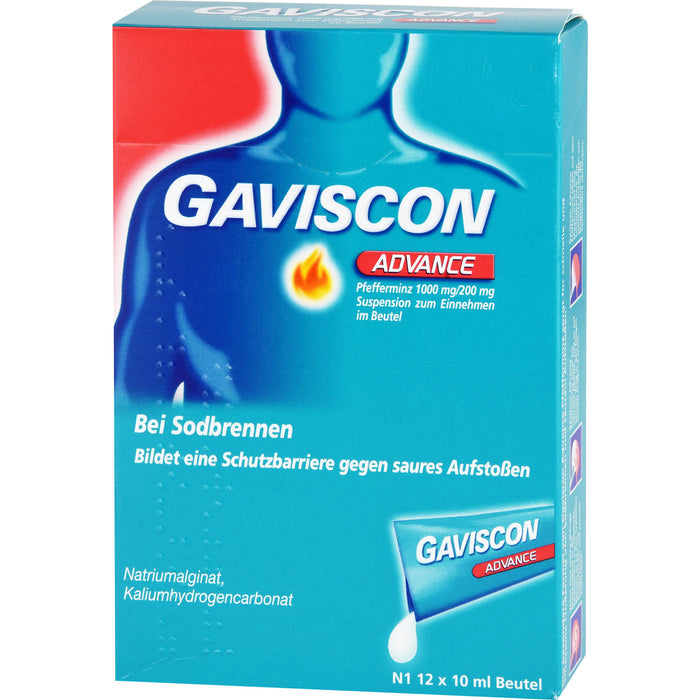 GAVISCON Advance Pfefferminz Suspension, 12 St. Beutel