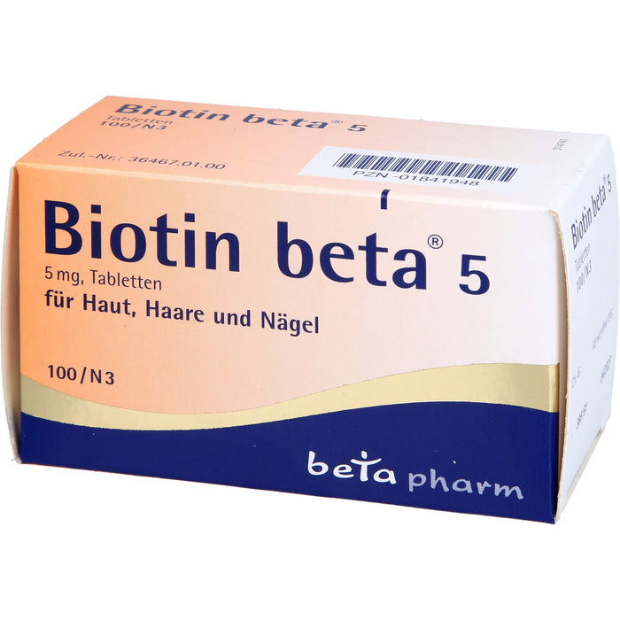 Biotin beta 5 Tabletten, 100 pcs. Tablets