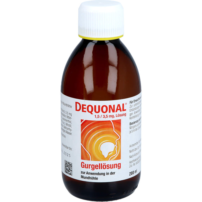 DEQUONAL Gurgellösung bei Entzündungen im Mund, 200 ml Lösung