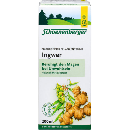Schoenenberger Ingwer naturreiner Pflanzentrunk, 200 ml Lösung