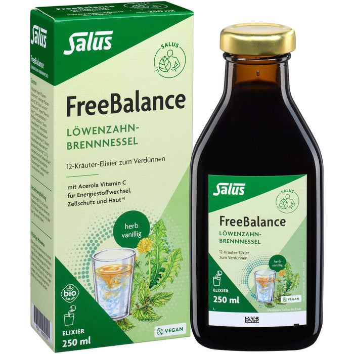 Salus FreeBalance Löwenzahn-Brennnessel 12-Kräuter-Elixier, 250 ml Lösung