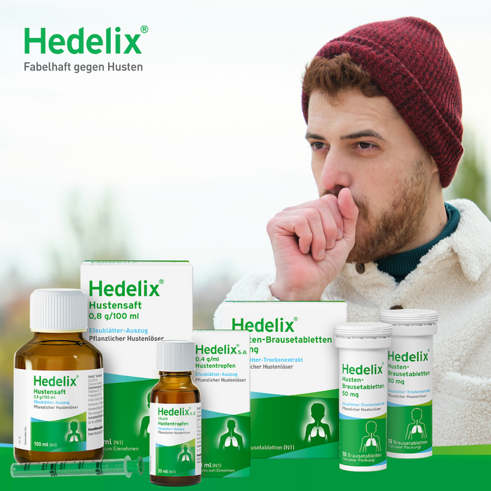 Hedelix s.a. Hustentropfen – konzentrierte Pflanzenpower für kraftvolle Hustenlinderung, 50 ml Lösung