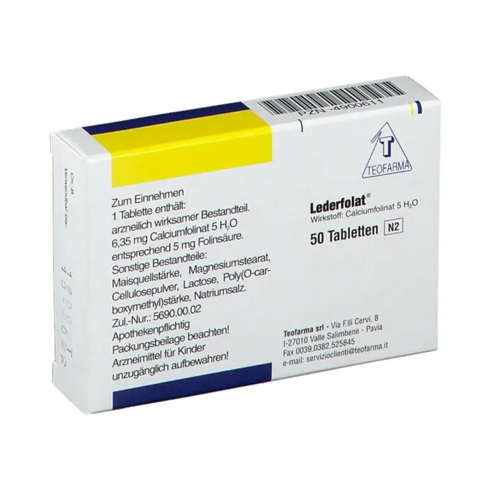 TEOFARMA Lederfolat 6,35 mg Tabletten, 50 St. Tabletten