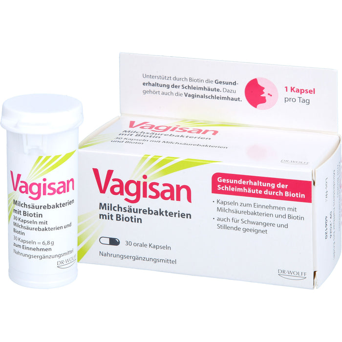 Vagisan Milchsäurebakterien mit Biotin Kapseln, 30 St. Kapseln