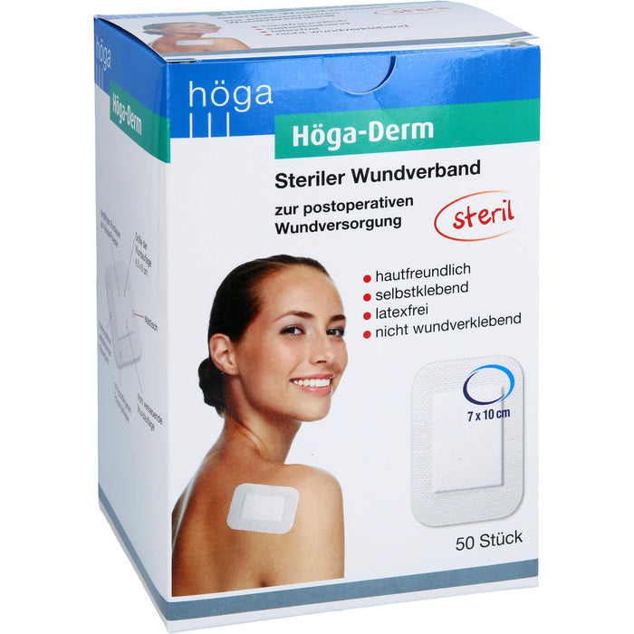 Hoega-Derm steriles Pflaster 100mmx70mm, 50 St PFL