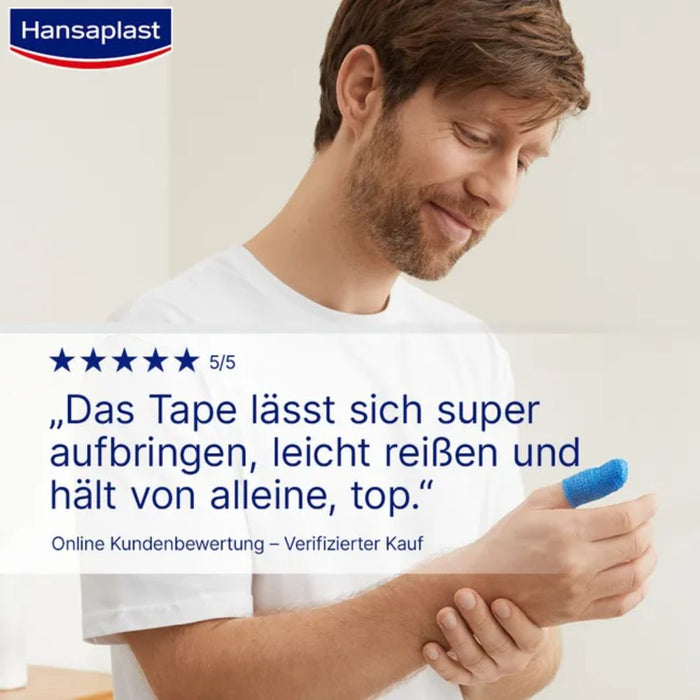 Hansaplast Selbsthaft. Fingerverband blau 5mx2,5cm, 1 St. Pflaster
