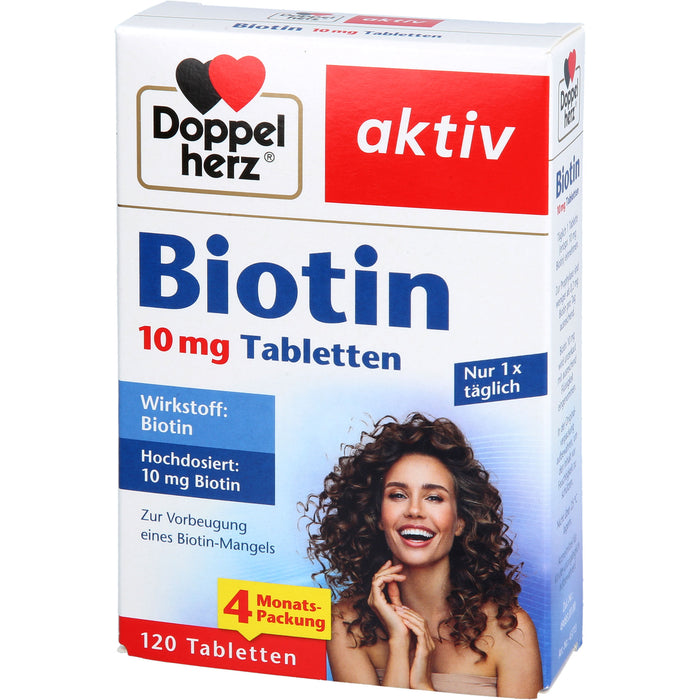 Doppelherz aktiv Biotin 10 mg Tabletten, 120 St. Tabletten