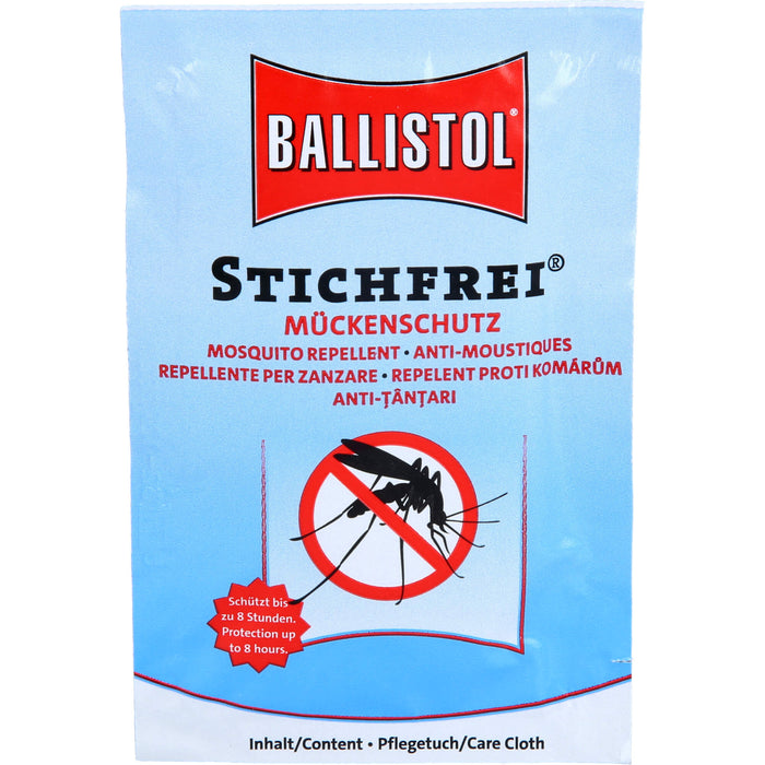 BALLISTOL Stichfrei Mückenschutz Pflegetücher, 10 St. Tücher