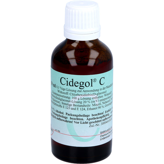 Hofmann & Sommer Cidegol C Lösung zur vorübergehenden Keimzahlverminderung im Mundraum, 50 ml Lösung