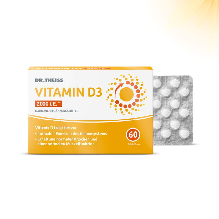 Dr. THEISS Vitamin D3 2000 I.E., 60 St. Tabletten