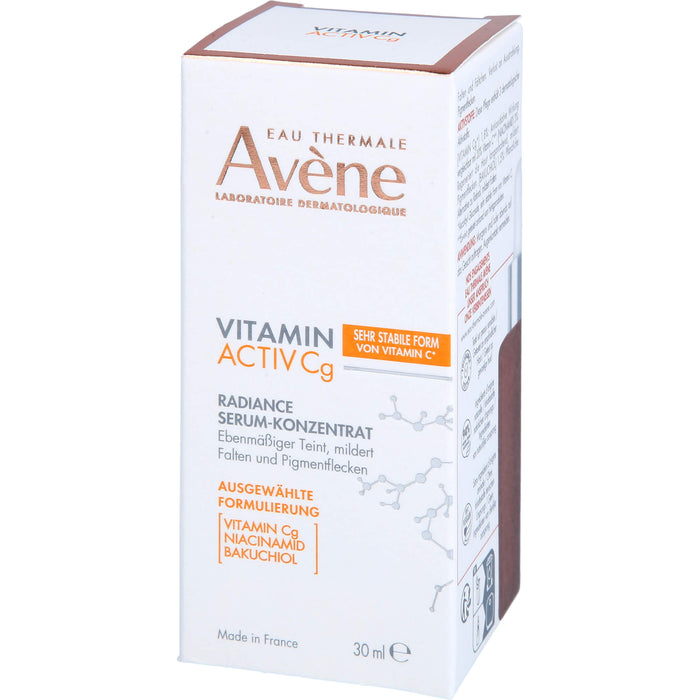 Avène Vitamin Activ Cg Radiance Serum-Konzentrat für ebenmäßigen Teint, milderrt Falten und Pigmentflecken, 30 ml Lösung
