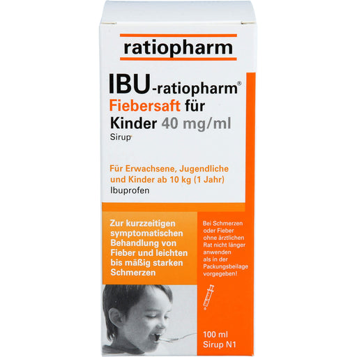IBU-ratiopharm Fiebersaft für Kinder 4 %, 100 ml Lösung