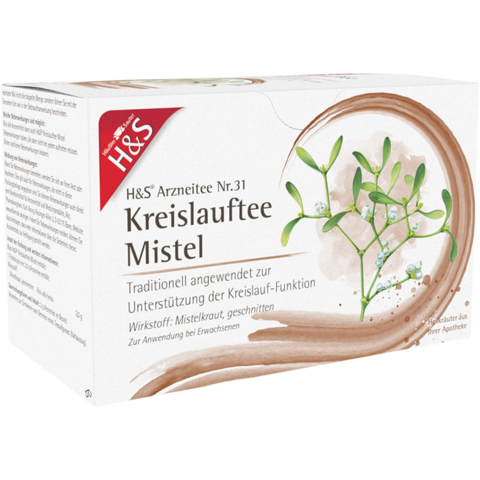 H&S Kreislauftee Mistel, 20 St. Filterbeutel